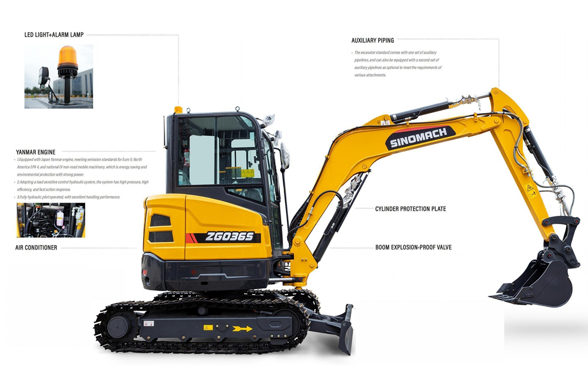 Features of mini excavator
