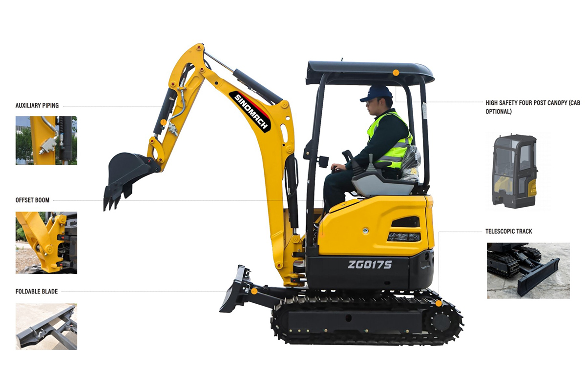 Features of mini excavator