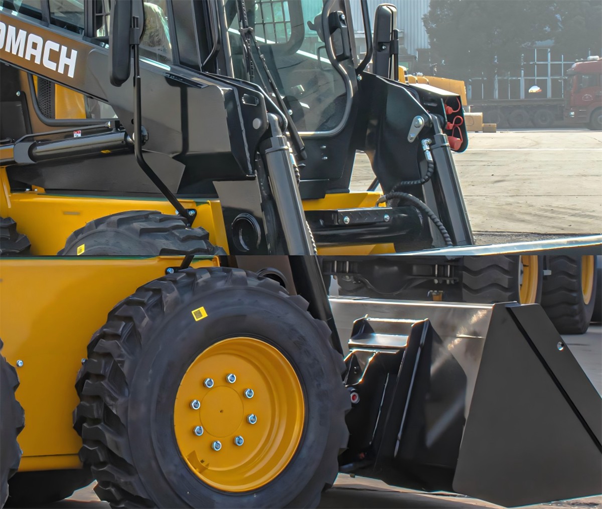 quick-attach system with auxiliary hydraulic circuits